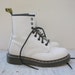 White Dr. Martens L 7 M 5 Bridal Boots