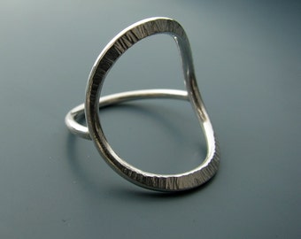 Forged ring - recycled sterling silver ring