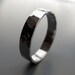 Palladium - 4mm wide hammered wedding band
