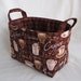Fabric Storage Basket Container Organizer Bin - Coffee - Java - Espresso - Latte