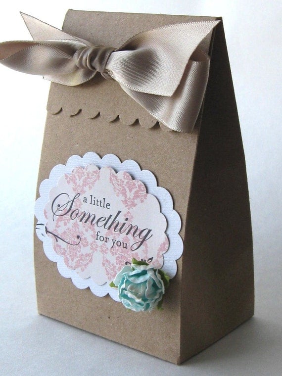 Items similar to Elegant Wedding Birthday Party Favor Box - Kraft on Etsy