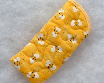 Quilted Sunglass/Eyeglass case - Bumblebees 2