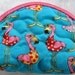 Small Quilted Purse - Flamingos