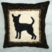 Chihuahua - Quilted Dog throw pillow 16 inches