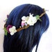 Purple, Lavender and Cream Flower Crown, Fairy Flower Crown, Floral Crown, Flower Circlet, Flower Girl, Bridal Crown