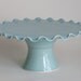 Ruffle Cake Stand - 10 inch - Aqua