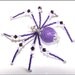 Ziggy Stardust - purple and black glass beaded spider goth sun catcher - Halloween - Christmas ornament