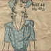 ELP 1940s 44 bust Spring time day frock PLUS SIZE