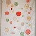 Circle Quilt - handmade, handstitched, baby, infant, nursery, orange, coral, aqua, yellow