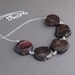 blood red GARNET quintet necklace