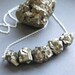 pyrite glittery chunk polyhedron necklace