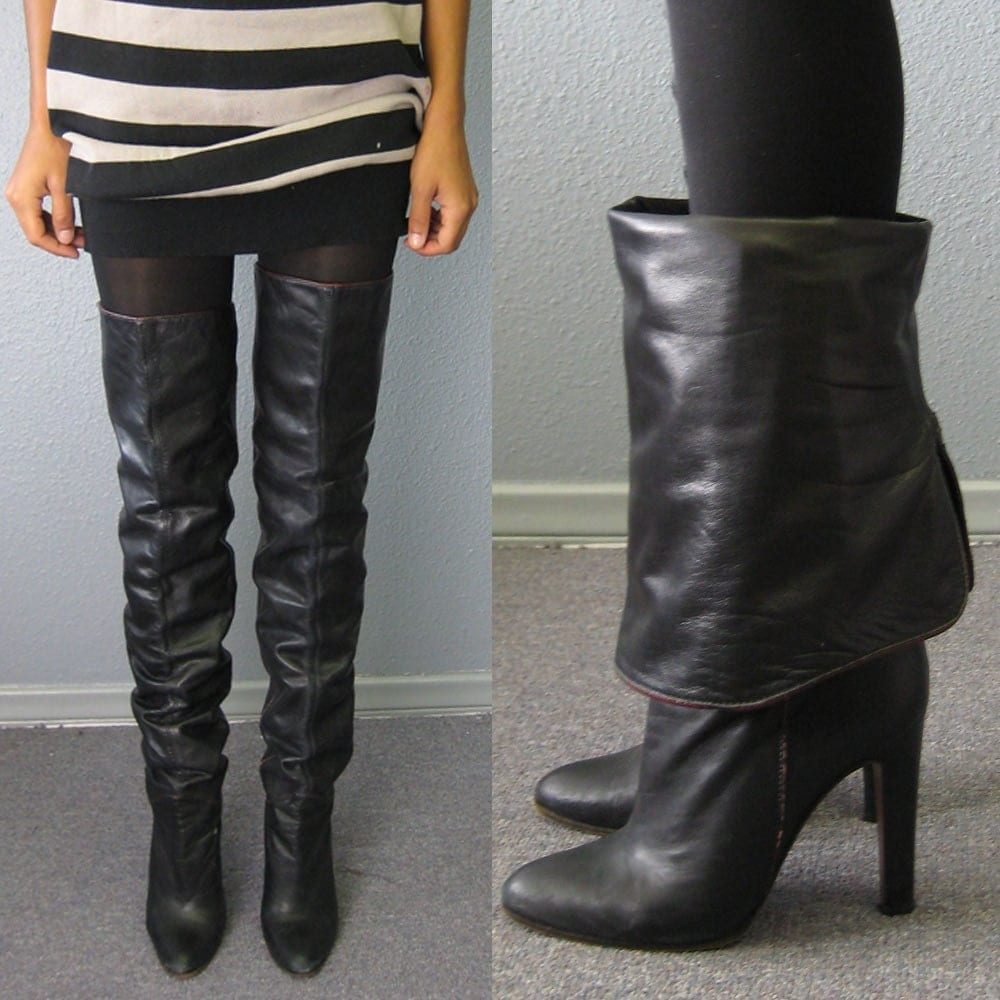 vintage thigh high boots