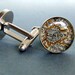 Map Cufflink Set Vintage Atlas Reclaimed Sterling Silver Custom Locations