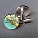 Map Cufflinks Rome Roma Vintage Recycled Sterling Silver Ready to Ship