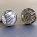 Map CuffLinks London Sydney in Black and White Sterling Silver Ready to Ship Vintage Atlas