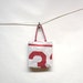 Upcycled Sail Tote - Red Stripe and Number 3