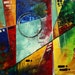 SALE - HUGE Original MADART Painting ABSTRACT Fine ART Modern - BOLD Geometric - 24X30 - INDECISIVE
