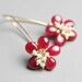Ruby Flower Earrings July Birthstone