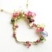 Gem Encrusted Heart Necklace Pink Tourmaline Tanzanite Peridot