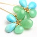 Turquoise and Chrysoprase Flower Earrings Fuss Jewelry