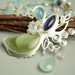 Aquamarine Jewelry Iiolite Blue Topaz Floral Expression Piece