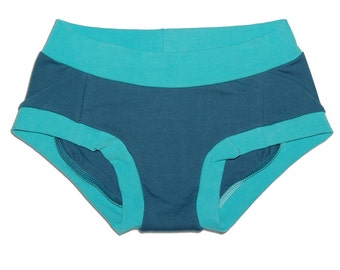 Latex-Free Women's Organic Cotton Dundies Underwear (XS through XL) - Eco-Friendly - Handmade - No Wedgie Lingerie - Made in USA