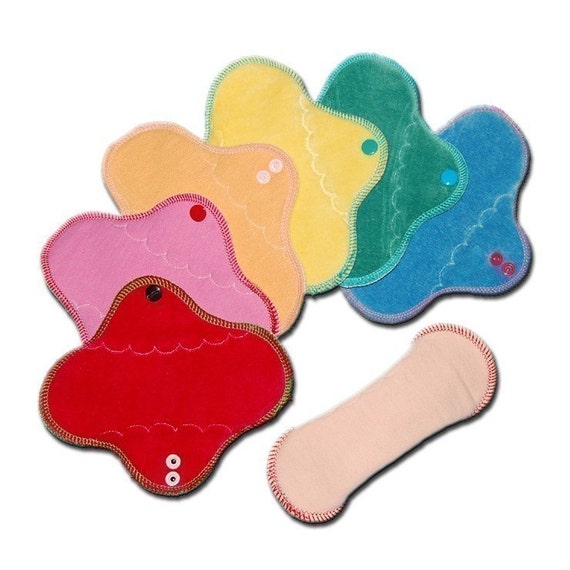 Organic Wool Backed Moonbow Cloth Menstrual Pads prism pack