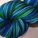 Hand Painted Merino Superwash Sock Yarn -- Wild Blue Yonder