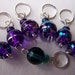 Hand Made Stitch Markers -- Purple Jupiters