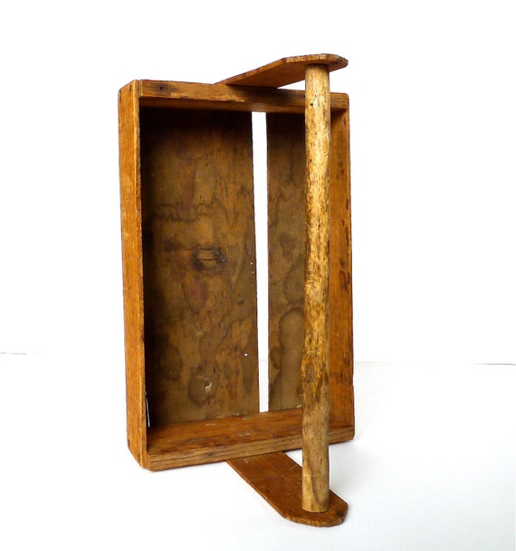 Vintage Wood Berry Tote Box