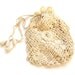 Antique Edwardian Crochet Drawstring Pouch Handbag Valentines Gift For Her