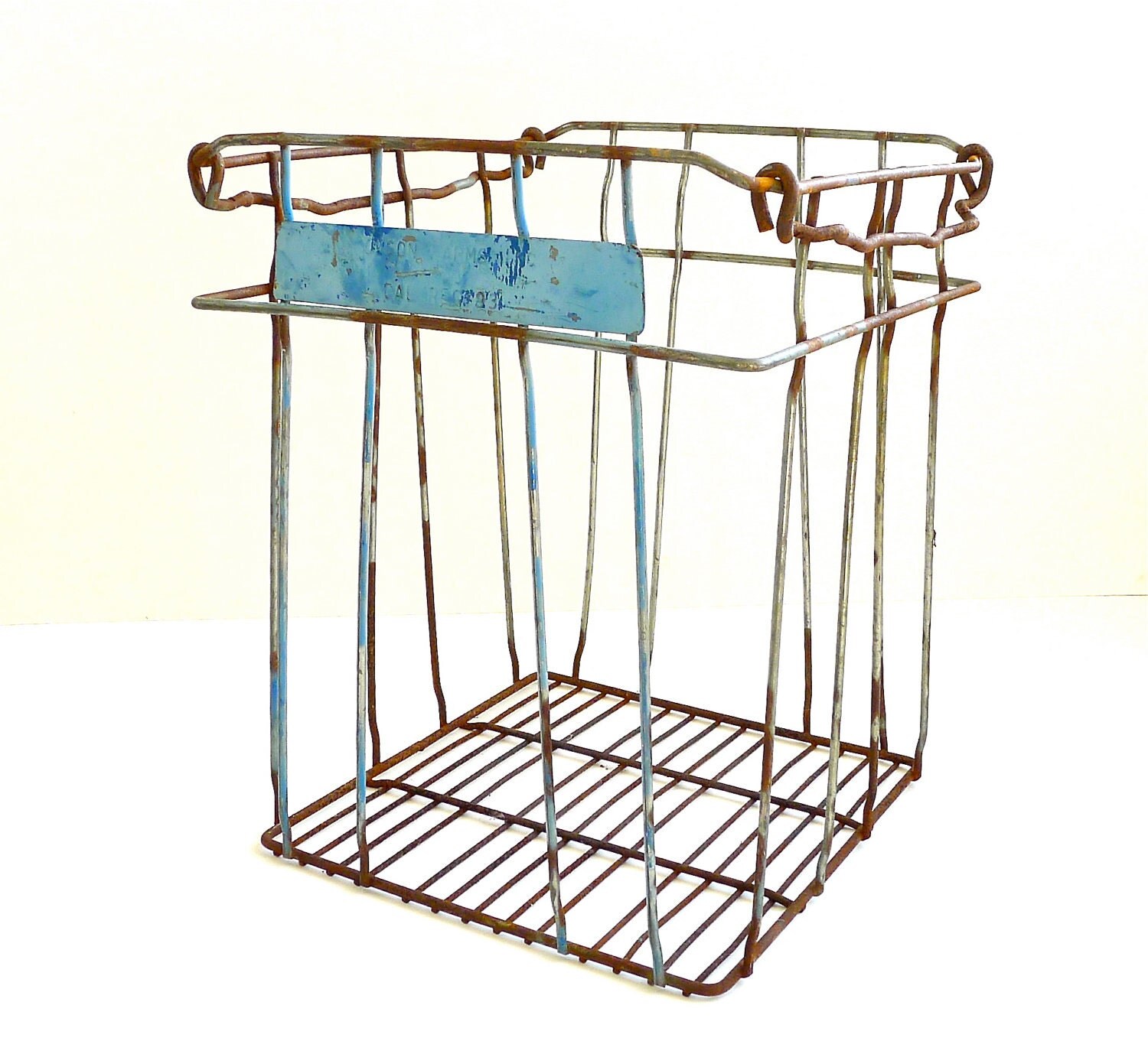 Industrial Olson Farms Metal Egg Crate