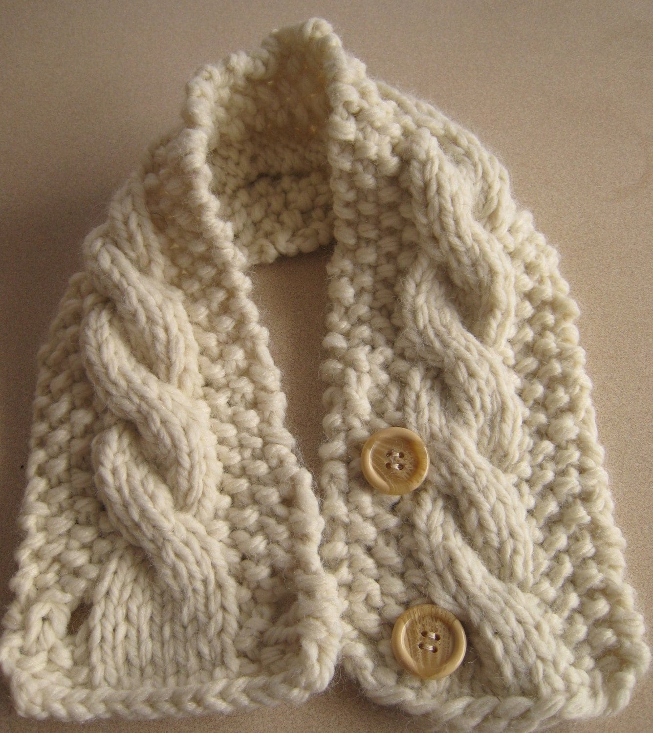 Knitting Pattern Cabled Neck Warmer