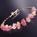Rough, Uncut Pink Sapphire Bracelet