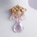 RESERVED for M - Antique Art Nouveau Brooch with a Natural, Unheated Pink Amethyst