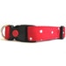 Dog Collar - Eco Friendly - Red White Polka Dot - Recycle and Save