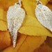 RESERVED for J - Fine Silver Evergreen Leaf Earrings Dangle Earrings Nature Jewelry Gift for Women