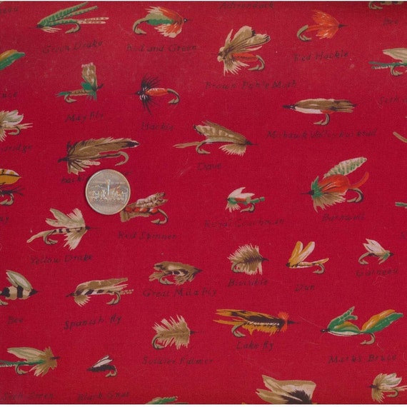 Robert Kaufman Fishing Fly Fabric One Yard