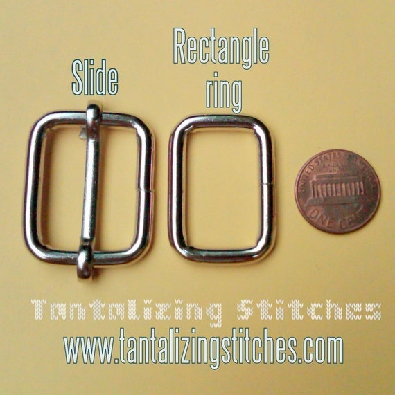 15 Sets of Adjustable Strap Kit with slide and rectangle ring