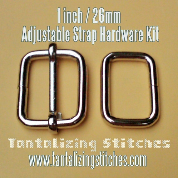5 Sets of Adjustable Strap Kit with slide and rectangle ring