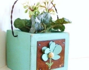 Kitchen Storage Box, Napkin Holders, Rustic Box, Bathroom Decor Tissue Box Remote Holder Junk Box Aqua Blue Distressed.