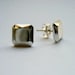 READY TO SHIP, Square diamond like faceted sterling metal stud earrings, artisan metalsmith, Square brilliants