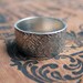 Rustic silver textured band, wide ring, 10mm, bold wide band, rustic wedding ring, made to order