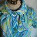 Vintage summer sixties tunic or minidress in pastel blue psychadelic paisley print