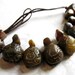 LAST Set - Hand Carved Carnelian Turtle Beads On A String (8X) (B634)