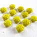 LAST Set - Vintage West German Yellow Glass Flower Rondell Beads (24X) (B567)
