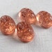 Vintage West German Pink Glass Egyptian Scarab Cabochons (4X) (CB506)