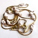 Last Set- Vintage Brass Foxtail Bracelets With Enamel Knot Connectors (4X) (C633)