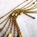LAST Set - Vintage Flat Brass Cable Chain With Textured Brass Cylindar Beads (3 Feet) (C540)