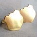 LAST Set-- Vintage Gold Plated Shield Crest Adjustable Ring Finding (2X) (J544)